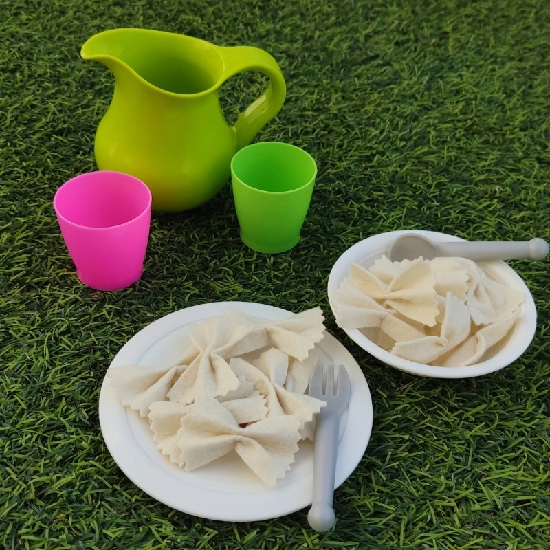 Ζυμαρικά ''Ravioli'' από τσόχα για Pretend Play