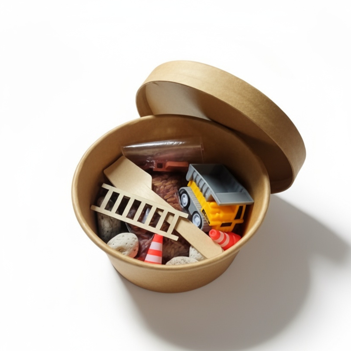 Sensory play σετ παιχνιδιού με δομικά οχήματα, Constructions