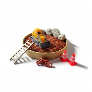 Sensory play σετ παιχνιδιού με δομικά οχήματα, Constructions